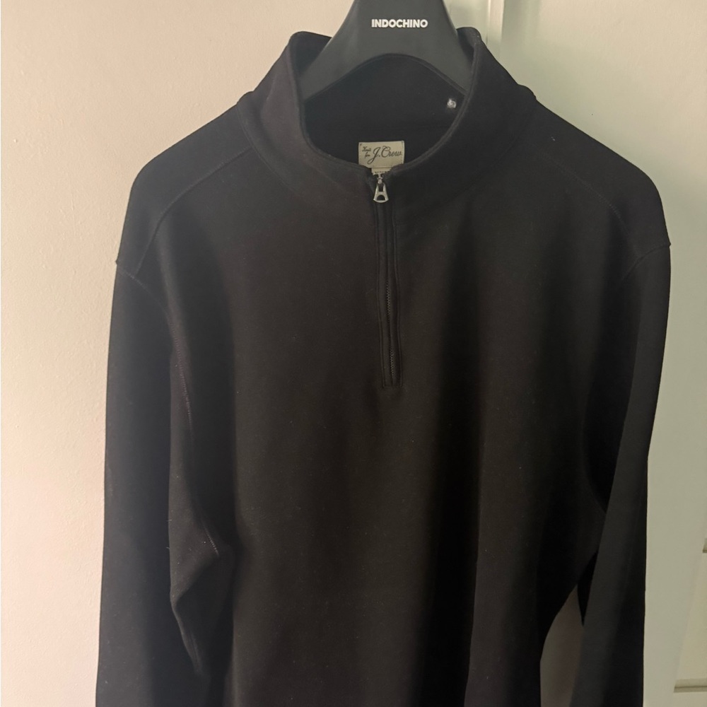 J. Crew Black Zip Up Sweater